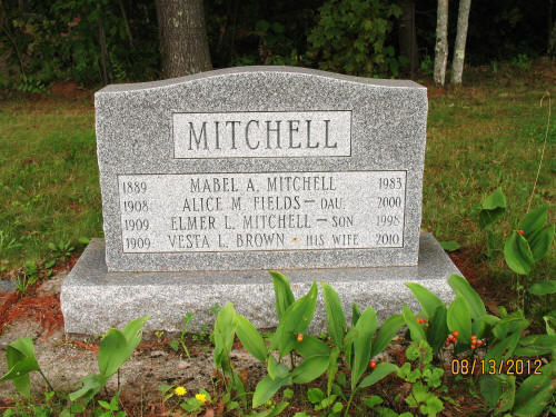Headstone Mabel (Benson) Mitchell